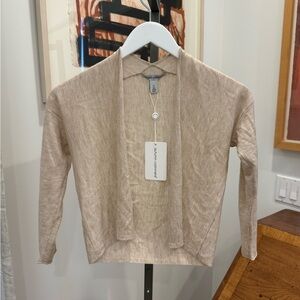 Autumn Cashmere Easy Crop Cardigan - Wicker